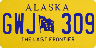 AK license plate GWJ309