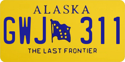 AK license plate GWJ311
