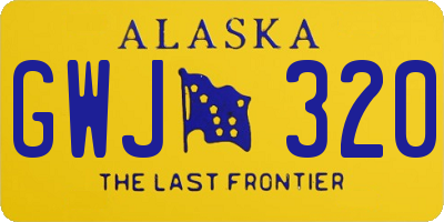 AK license plate GWJ320