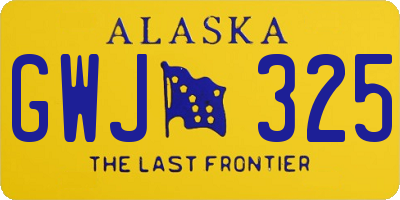 AK license plate GWJ325