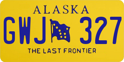 AK license plate GWJ327