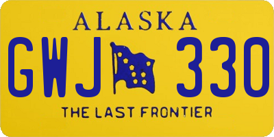 AK license plate GWJ330
