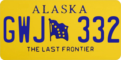 AK license plate GWJ332