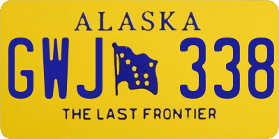 AK license plate GWJ338