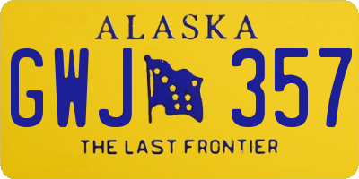 AK license plate GWJ357