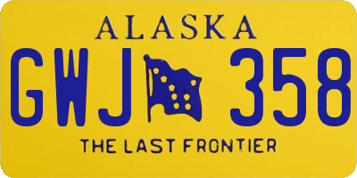 AK license plate GWJ358