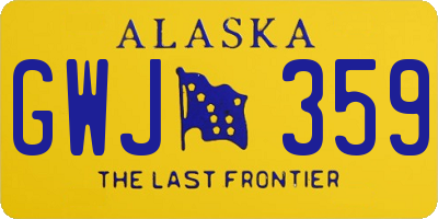 AK license plate GWJ359
