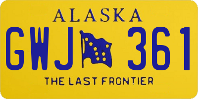 AK license plate GWJ361