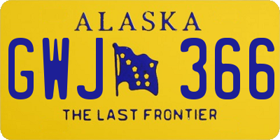 AK license plate GWJ366
