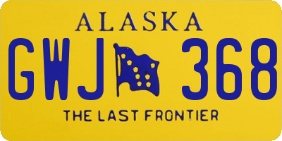 AK license plate GWJ368