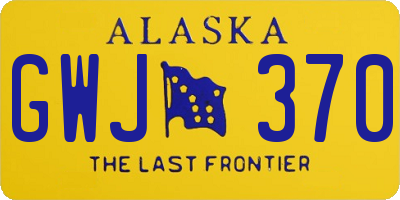 AK license plate GWJ370