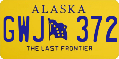 AK license plate GWJ372