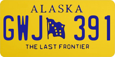 AK license plate GWJ391