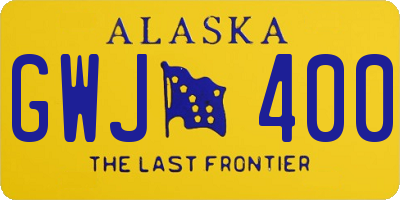 AK license plate GWJ400
