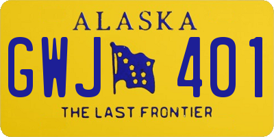 AK license plate GWJ401