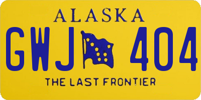 AK license plate GWJ404