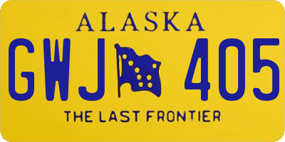 AK license plate GWJ405