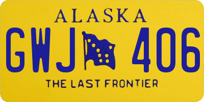 AK license plate GWJ406