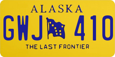 AK license plate GWJ410