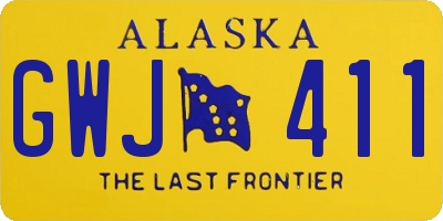 AK license plate GWJ411