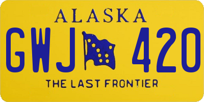 AK license plate GWJ420