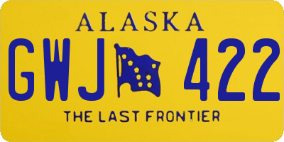 AK license plate GWJ422