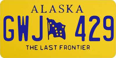 AK license plate GWJ429