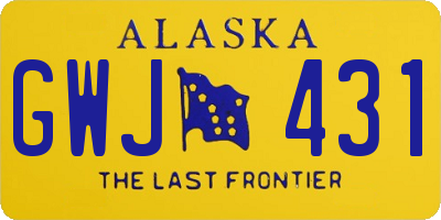 AK license plate GWJ431