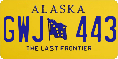 AK license plate GWJ443