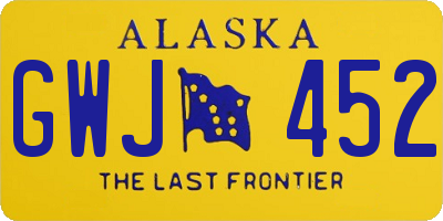 AK license plate GWJ452
