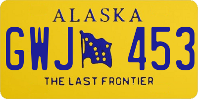AK license plate GWJ453