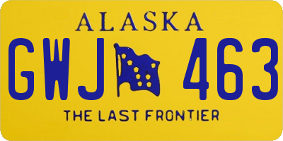 AK license plate GWJ463