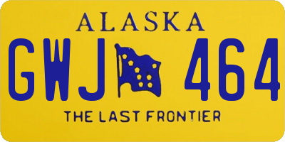 AK license plate GWJ464