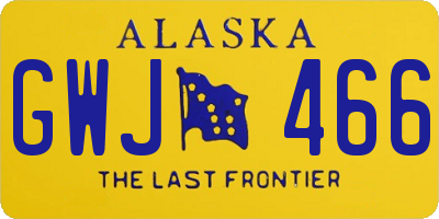 AK license plate GWJ466
