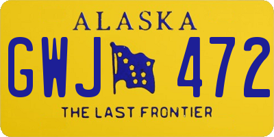 AK license plate GWJ472