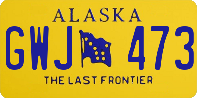 AK license plate GWJ473