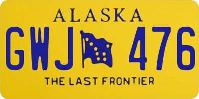 AK license plate GWJ476
