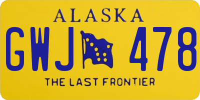 AK license plate GWJ478