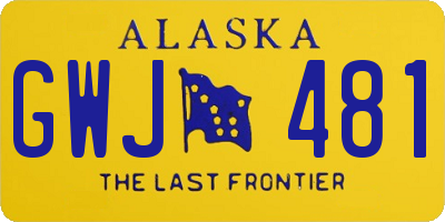 AK license plate GWJ481