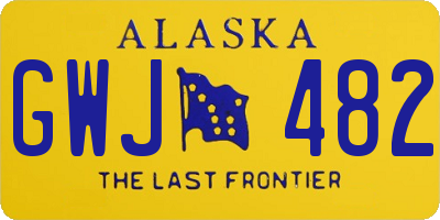 AK license plate GWJ482