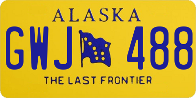 AK license plate GWJ488