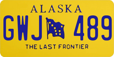 AK license plate GWJ489