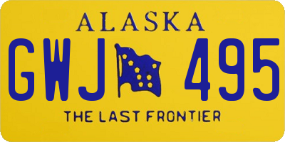 AK license plate GWJ495