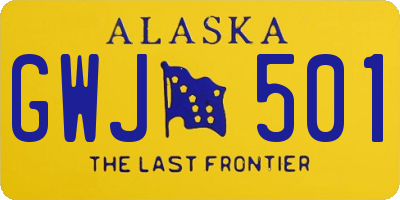 AK license plate GWJ501