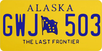 AK license plate GWJ503