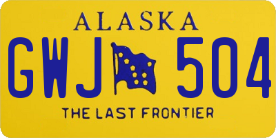 AK license plate GWJ504