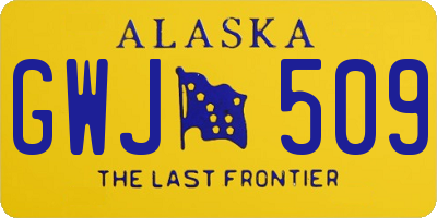 AK license plate GWJ509