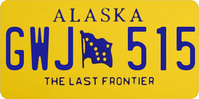 AK license plate GWJ515