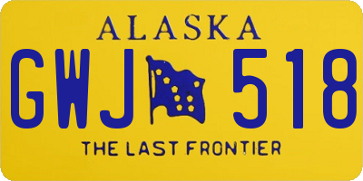 AK license plate GWJ518