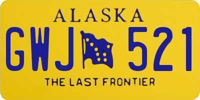 AK license plate GWJ521